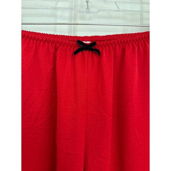 Auden Small Satin Wide-Leg Red Sleep Pants NEW - Picture 4 of 7